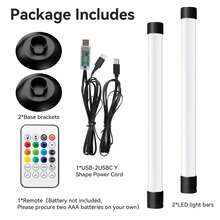 2 Pieces / 1 Set Of RGB Light Strips, Intelligent LED Room Light Strips, 8 Scene Modes And 16 Million Colors, Adjustable For Three Control Methods, Dynamic Music Synchronization Mode, PC Game Lighting, USB Backlight - 2 Pieces / 1 Set - View 7