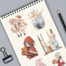 50Pcs Transparent Stickers 2D Cartoon Stickers Halloween Stickers Halloween Decorations Halloween Party Decorations Cartoon Stickers Vinyl Waterproof Stickers For Journaling Computer Scrapbook Luggage Water Bottle Phone - B - View 5