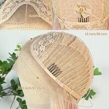 13X4 Ombre Pink Long Wavy Lace Front Wigs For Women Pink Red Color Long Body Wave Synthetic Hair Wigs 180% Density Pre-Plucked Glueless Red Ombre Colored Long Wavy Hair 26 Inch Free Part Soft Natural Look For Daily Party Use - Blonde Pink - 查看 9