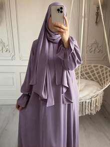 1pc Hijab Nida Fabric, Skin-Friendly & Breathable, Suitable For Women To Wear Casually In Any Occasion, Abaya