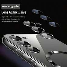 适用于 Galaxy A06 A16 A26 A36 A56 S25 Ultra S24 超磁性透明外壳，兼容 MagSafe，内置相机镜头保护膜，豪华电镀软 TPU 透明防震超薄保护套，适用于 系列 - 黑色 - 查看 3