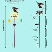 1 件装紧凑型户外花园仙女夜灯，如同一把奇思妙想的画笔，为您的庭院点缀上童话般的色彩——柔和的光芒为每个角落带来梦幻般的色彩。它不仅仅是一个迷人的点缀，更是一件优雅的户外装饰。
