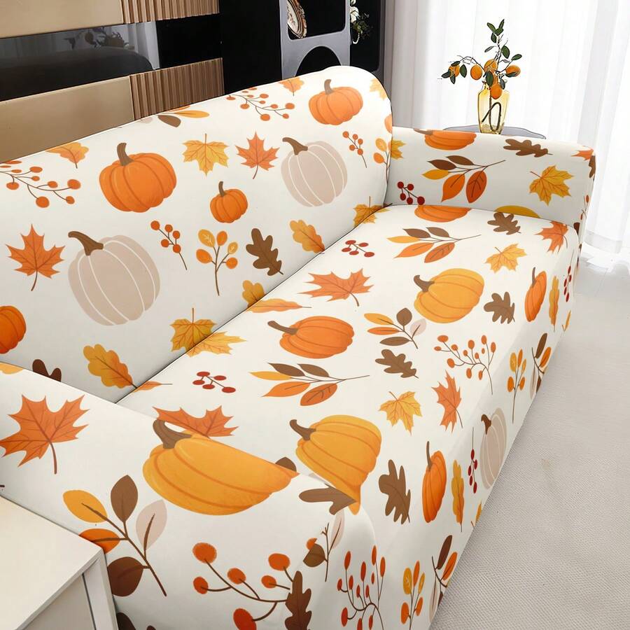 1 pièce Housse de canapé élastique, convient pour les canapés de 1 à 4 places, adapté pour le salon, la chambre, la salle à manger - lavable en machine, canapé d'angle, décoration de fête d'Halloween, cadeau de Thanksgiving, décoration de Noël