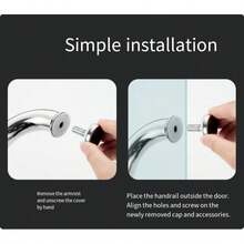 2 Stück 46cm Duschtürgriffe, Duschglastürgriffe Rücken an Rücken, kompatibel mit dickem Glas, geeignet für rahmenlose Duschtüren, Büro, Chrom-Finish, aus Edelstahl 304