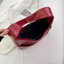 Tote Bags Women Large Vegan Faux Leather Hobo Purse Soft Casual Retro Shoulder Handbag Bag Everyday Use - 紅色 - 查看 3