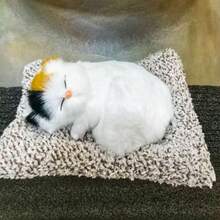 قطعة واحدة تمثال قطة بلاشية نائمة واقعية للديكور - متعدد الألوان - مشاهدة 8