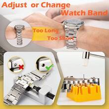 Watch Repair Kit, Watchmaker Back Case Remover Opener Link Pin Spring Bar - Black - View 2