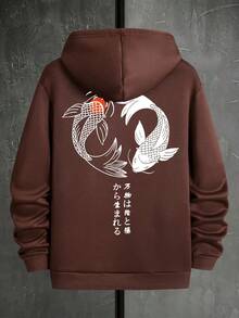 Nueva sudadera con capucha delgada estampada de primavera y otoño - Negro - Ver 5
