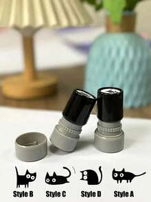 可爱黑猫教师奖励印章 - 萌萌奔跑小猫印泥，适用于课堂鼓励、学生行为奖励和艺术项目 - 耐用橡胶印章，趣味动物设计，猫主题课堂用品，返校季，学习用品