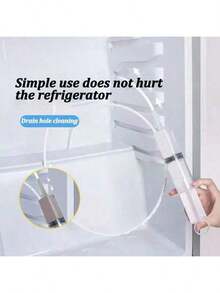 Juego de 6/5 piezas Herramientas de limpieza para desatascar y limpiar el drenaje del refrigerador, cepillo para el orificio y limpiador de salida de agua para el hogar