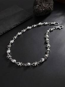 1pc Men's Gothic Punk Style Halloween Skeleton Ghost Chain Fashion Waist Chain, Simple Yet Sophisticated Daily Accessory, Biker Punk Rock Vibe - Multicolor - View 11