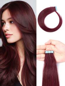 Mini Tape In Hair Extensions Human Hair Colored Invisible Tape In Human Hair Extensions Highlighted For Party Hair Accessories Human Hair Extensions Highlights Victoria Secret Wear And Go Glueless For Holiday Festival Halloween Christmas Essentials School Supplies Party Wedding,Daily ,For All People And Women Girl Bride