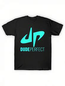 Men Dudes Perfects Funny Men Cotton Short Sleeve Graphic T-Shirt Men Size S-3XL - 黑色 - 查看 1