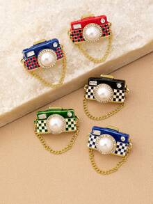 1pc Retro Mini Camera Design Fashion Brooch, Charming And Versatile Accessory - Bags - View 12