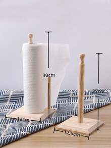 1Pc Wooden Paper Towel Holder,Kitchen Paper Towel Dispenser, Paper Towel Holder Countertop,Bamboo Paper Towel Roll Holder,Napkin Stand On The Desk,Kitchen Towel Rack,Tissue Rack For Kitchen,Dining Room,Restaurant,Plastic Wrap Holder,Table Top Items,Kitchen Storage,Organizer,Standard Roll Holder For Cabinet,Stand With Anti-Skid Base