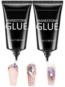 30毫升超强力美甲水钻胶，适用于3D美甲装饰、亮片凝胶、宝石美甲、钻石美甲，需UV/LED灯固化，美容礼品