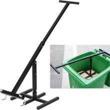 Heavy Duty Manual Trash Compactor, 100kg Max Load Steel Can Crusher, Wall-Mounted/Standing Waste Compression Tool For Cans & Plastic Bottles - 黑色 - 查看 4
