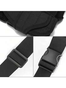 1pc Black Right Leg Holster Pouch, Universal Adjustable Strap Leg Bag For Hunting, Paintball Shooting