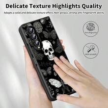 Funda plegable para teléfono compatible con Sam Galaxy Z Flip 3 4 5 6 7 con estampado de flores, animales y galaxia. Diseño de funda plegable para Moto Razr 40 50 60 Ultra, funda de teléfono linda para niñas y mujeres - Mariposa calavera polilla - Ver 3