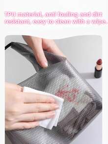 Large Capacity Drawstring Waterproof Stationery Bag, Toiletry Bag With Mesh, Multifunctional Handbag, Document Bag, Minimalist Large Capacity, Multipurpose Storage Box, School Supplies, Snacks - Rectangular Home Organization Box, Storage Container