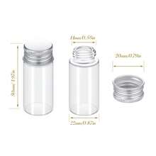 5 buc sticle goale de sticlă de 5 ml, 6 ml, 7 ml, 15 ml, 25 ml, sticle goale, borcane cu capac cu filet