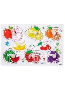 1Pc Wooden Shape Puzzle Toy, Fine Motor Color Matching Sorting Board, Early Learning Educational Activity Toy Gift For Preschool Toddler Baby 3 4 5 Year Old - Multicolor - View 19