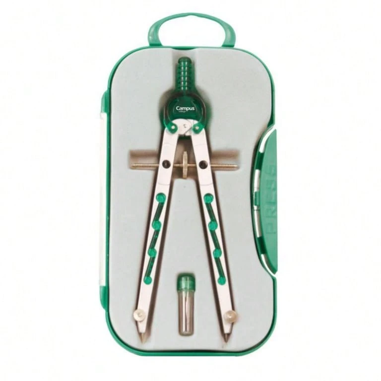 Compás Campus College BK-308 Azul – Herramienta Escolar Precisa y Resistente para Geometría y Dibujo Técnico ✅ Entrega 24/72h a España (península) - Verde - Ver 1