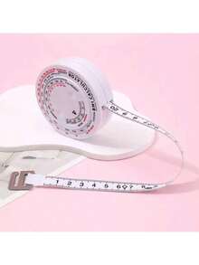 1pc Retractable Heart-Shaped Tape Measure, Suitable For Measuring Body, Fabric, Sewing, Tailoring, Knitting, Crafts, Weight Loss, Dual-Scale Pink Ruler - Pink - View 6