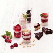 50/40/30/20/10pcs Transparent Plastic Cups, Slanted Cups, Transparent Pudding Cups, Jelly Cups, Ice Cream Cups, Dessert Cups, Mini Appetizer Cups, Suitable For Parties, Weddings, Catering, Ice Cream, Pudding And Food Containers, Kitchen Supplies - Multicolor - View 3