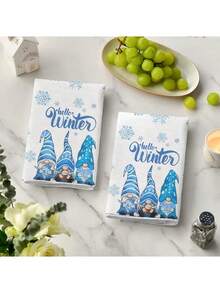 2 Stücke/12 Stücke, Drei-Zwerge-Design, Oversized, geeignet für Herbst/Winter/Frühling/Sommer/Halloween/Weihnachten/Thanksgiving/Valentinstag/Ostern, saisonale Heimdekoration, Feiertags-Heimdekoration, Küchentücher, Geschirrtücher, Küche, Camping, Campingausrüstung, Campingzubehör, Handtücher