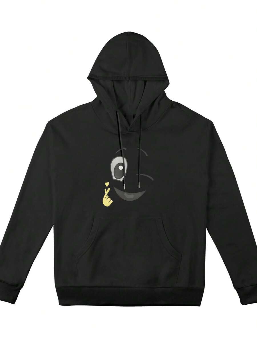 Plus Size Hoodie Finger Love Sign Wink Women Hoodies Long Sleeve Comfy Casual Pullover Sweatshirts Hoodies For Women Fashion Novelty Hoodies Hooded Pullover Sweatshirts With Pockets Sweatshirt For Women Birthday Gifts For Women