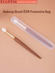 1pc FLUFFIN E15 Goat Hair Tie Dye Brush, Tapered Eyeshadow Blending Brush, Rose Gold Wooden Premium Makeup Brush, Eyebrow Brush, Eyeshadow Brush, Spiral Brush,Giveaways - Redwood - View 2