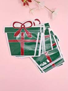 10 Stücke beidseitig bedruckte Weihnachts-Geschenktüten mit Geschenkmustern. Perfekt für Geburtstage, Hochzeiten, Weihnachtspartys und Geschenkverpackung.