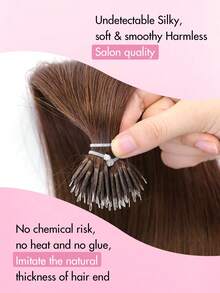 50 Peças Extensões de Cabelo Humano com Anéis Nano, 0,7g/Fio, Micro Links Loiros Retos Pré-Colados, Aplique de Cabelo Feminino, Material de Cabelo Natural, Fácil de Instalar, Acessórios de Cabelo, Extensões de Cabelo Humano com Luzes, Essenciais para Feriados, Festivais, Halloween, Natal, Escola, Festa, Casamento, Uso Diário, para Todas as Pessoas e Mulheres, Noiva