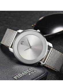 2025 Elegant Fashion Round Dial Analog Quartz Watch, Casual  Wristwatch, Watches For Women, Fashion - Bạc - Xem 7