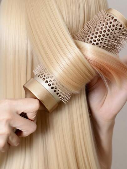 长筒卷发梳，耐热蓬松造型梳，适合长发吹干，返校及旅行必备女士美发配件