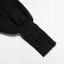 Adidas Clover Stylish Cardigan Women Short Jacket Spring Autumn Knitted Sweater HC3823 - Black - View 2