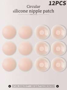 Cubrepezones de silicona, pétalos de silicona finos, invisibles y transpirables para el pecho de mujeres, pastillas antideslizantes para vestidos sin espalda y sin tirantes