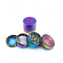 1pc Colorful Metal Grinder, 4-Layer Manual Herb Grinder, 3 Size Options, Holiday Gift
