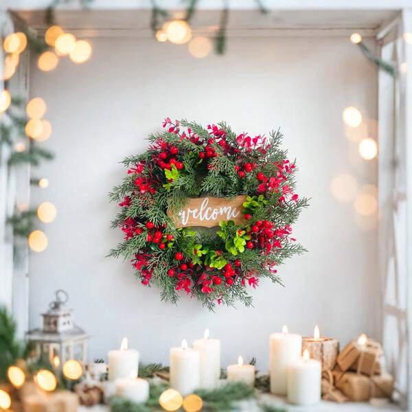 1pc Christmas Holiday Decor Christmas Style Door Sign, Festive Atmosphere