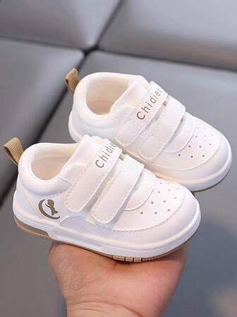 1 par vår/höst ny stil småbarn barn kardborredesign mode söta sneakers, konstläder ovandel vattentät TPR mjuk halkfri sula skyddande tå casual promenadskor för 1-4 år gamla pojkar och flickor, inomhus och utomhus