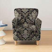 1pc Printed Stretch Five-Piece Chair Cover, Single Seat, Dust-Proof, Suitable For Living Room & Bedroom Sofa, All Seasons - Multicolor - View 7