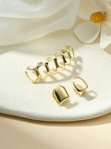 Hip Hop Stainless Steel Grills For Your Teeth Fake Teeth Grillz Mouth Top Tooth Single Grill Cap Teeth Party Accessories,Silver Gold Plated Mouth Teeth Caps For Men Women For Banquet, Prom, Party