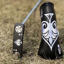 1pc Spades A Golf Putter Golf Club 32-36 Inches, With Head Cover, Golf Club - Improves Ball Speed And Accuracy Detachable Weight With Aiming Lin - Black - View 4
