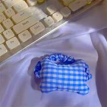 1/4 bucăți drăguțe de vară pentru sprijinul încheieturii mâinii - design moale din pluș în carouri cu bandă elastică, pernă ergonomică pentru tastatură și mouse pentru birou și jocuri, confort anti-oboseală, tampoane pentru mouse pentru birou