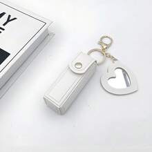 1. 带镜子和钥匙扣的口红盒，便携式收纳礼品零钱包钥匙扣，PU皮革便携式口红盒，带镜子的迷你收纳袋时尚收纳钥匙扣 - 彩色 - 查看 18