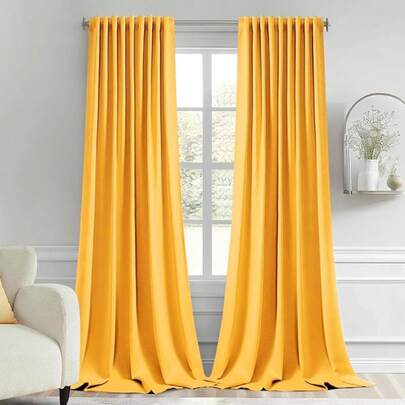 Back Tab Blocking 96 Inch Long 2 Panels Set Living Room Bedroom, Greyish White Rod Pocket/Pinch Pleated Thermal Insulated Room Darkening Floor To Ceiling Blackout Drapes, Home Decor