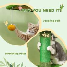 PawHut 6-Level Floor To Ceiling Cat Tree, 230-275cm Height, Green - Green - View 8