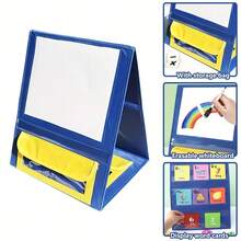 hoojojo 1 Peça Quadro Branco Magnético Dobrável, Quadro de Escrita Apagável, Quadro de Desenho e Escrita, Quadro de Memorando de Mesa de Dois Lados, Ferramentas de Exibição para Sala de Aula, Acessórios Interativos de Ensino, Papelaria para Escritório em Casa, Auxiliar de Estudos, Essenciais de Volta às Aulas, Suprimentos para Professores