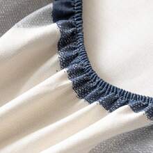 1pc Large Plaid Fitted Sheet (Fitted Sheet *1, Pillow Cases Not Included), Soft & Comfortable, Machine Washable, Breathable Mattress Protector, Suitable For Hotel, Bedroom, Dorm, School, All Seasons - White - View 5